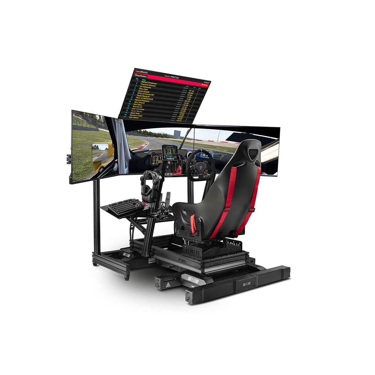 ELITE QUAD MONITOR STAND CARBON GREY - SimBelgium®