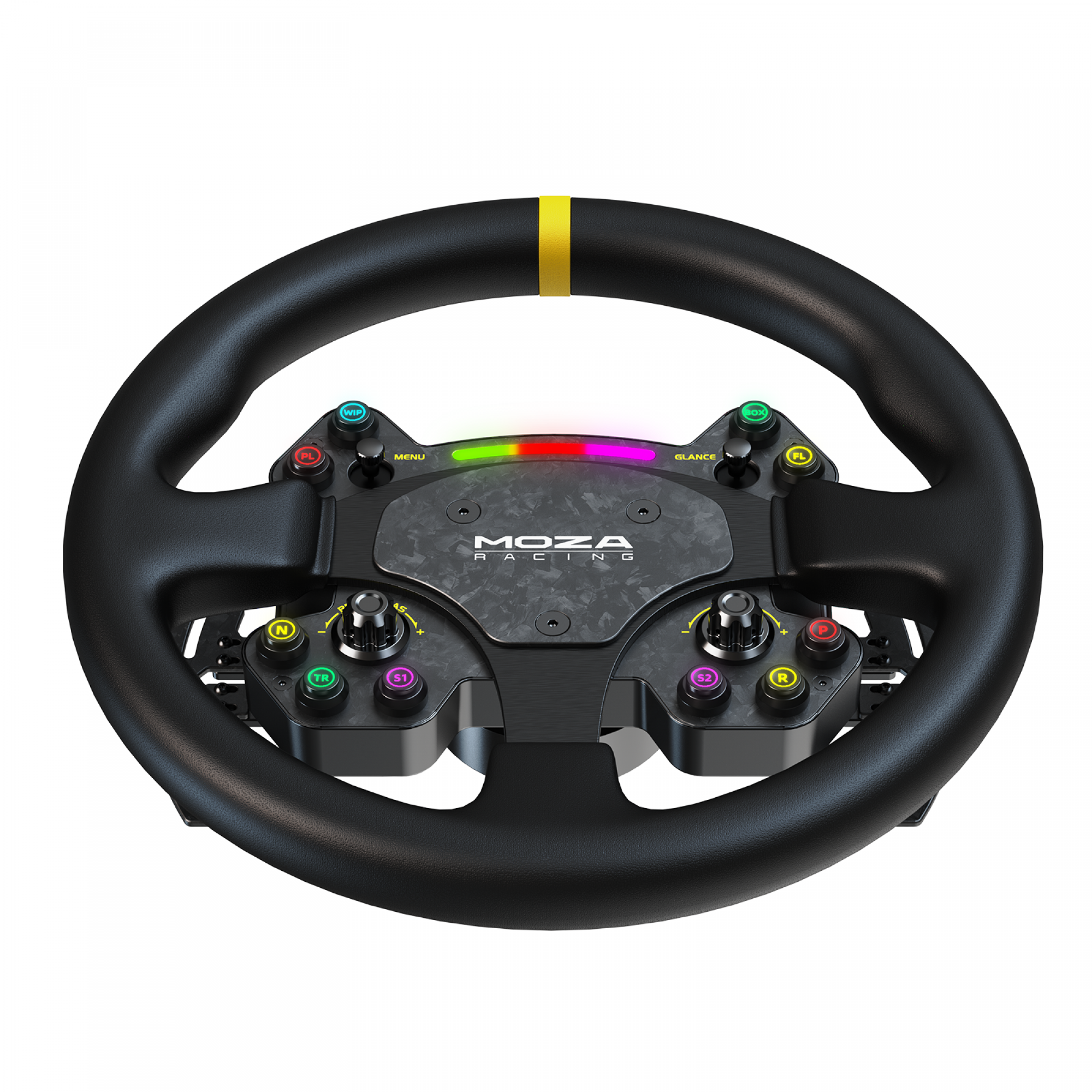 Moza Racing RS V2 Steering Wheel Version Cuir - SimBelgium®