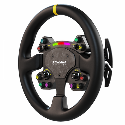 Moza Racing RS V2 Steering Wheel Version Cuir - SimBelgium®
