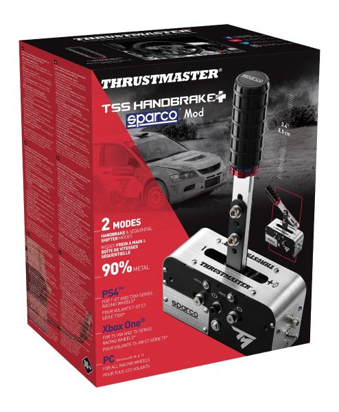 Thrustmaster Frein à main et boîte de vitesses TSS HANDBRAKE Sparco Mod + - Sim Belgium : Simulateur voiture 